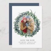 Eucalyptus Wreath Wedding Save the Date (Voorkant / Achterkant)