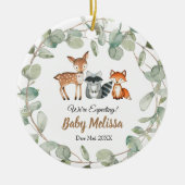 Eucalyptus Wreaths We verwachten ouders Keramisch Ornament (Voorkant)