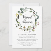 Eucalyptus Wreator Virtual Bridal Baby shower Kaart (Voorkant)
