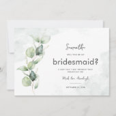 Eucalyptus zal je mijn bruidsmeisje Kaart zijn (Voorkant)