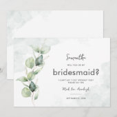 Eucalyptus zal je mijn bruidsmeisje Kaart zijn (Voorkant / Achterkant)