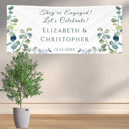 Eucalyptus Ze zijn verloofd Feest Spandoek