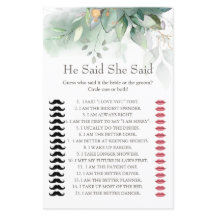 Eucalyptus zei dat ze Vrijgezellenfeest Game zei