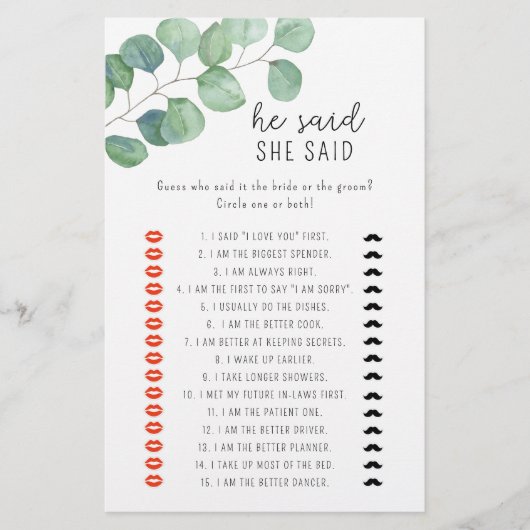 Eucalyptus zei dat ze vrijgezellenfeest spel zei (Voorkant)