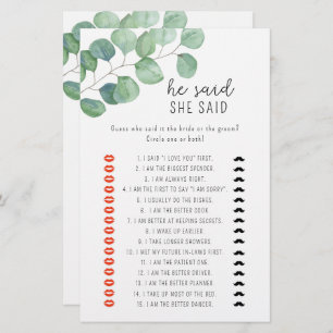 Eucalyptus zei dat ze vrijgezellenfeest spel zei