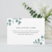 Eucalyptus Zilveren Dollar Enclosure Kaart (Staand voorkant)