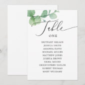 Eucalyptus zitplaatskaart bord | Buiten Huwelijk Kaart (Voorkant / Achterkant)