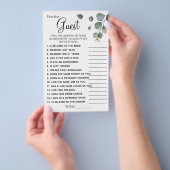 Eucalyptus Zoek de gamekaart van het gastVrijgezel Flyer (Hand)