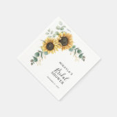 Eucalyptus Zonnebloem Bloemen Bruiloftsshower Papi Servet (Hoek)