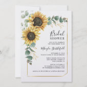 Eucalyptus Zonnebloem Bloemen Vrijgezellenfeest Kaart (Voorkant)