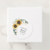 Eucalyptus Zonnebloem Bruidsborrel Bedankt Bedankjes Labels (In situ)