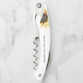 Eucalyptus Zonnebloem Bruidsfeest Dank Je Kurkentrekker (Voorkant)