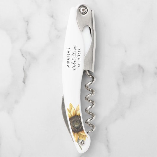 Eucalyptus Zonnebloem Bruidsfeest Dank Je Kurkentrekker (Achterkant)