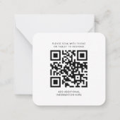 Eucalyptus Zonnebloem Trouw QR Code RSVP Notitiekaartje (Achterkant)