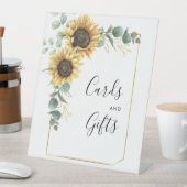Eucalyptus Zonnebloem Vrijgezellenfeest Kaarten en Reclamebord Met Voetstuk (Insitu)