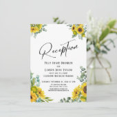 Eucalyptus - Zonnebloemhandschrift Ontvangst Kaart (Staand voorkant)