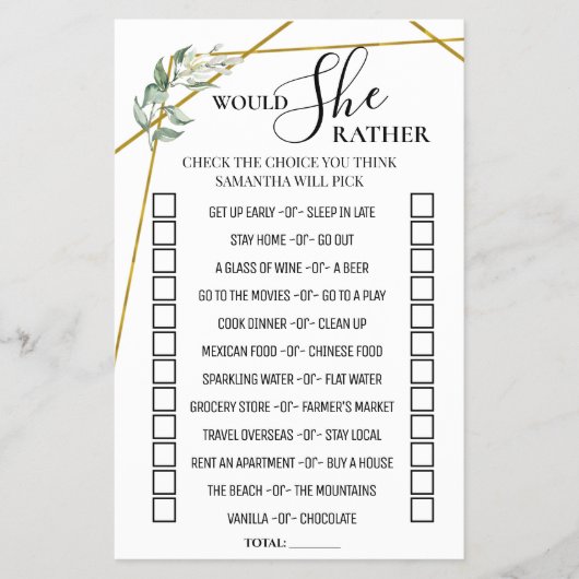 Eucalyptus zou ze een beetje Vrijgezellenfeest spe Flyer (Voorkant)