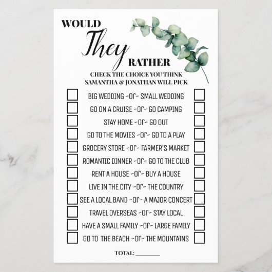 Eucalyptus zouden ze eerder een Kaart van het scho (Voorkant)