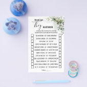 Eucalyptus Zouden Ze Liever Douche Spelkaart Flyer (Enkel)