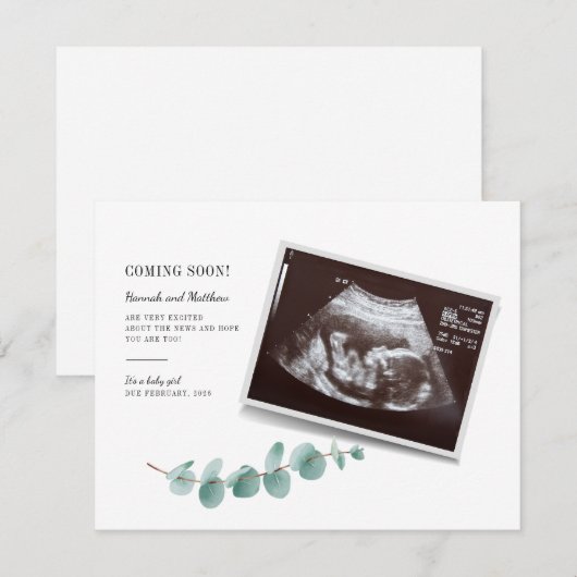 Eucalyptus Zwangerschap Geslacht Onbekend Baby Son (Voorkant / Achterkant)