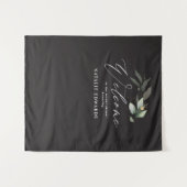 Eucalyptus zwart gouden bruidsdouche welkom  wandkleed (Voorkant (horizontaal))