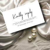 Eucalyptus Zwart & Wit Minimalistische Bruiloft RS Informatiekaartje