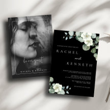 Eucalyptus Zwart-wit Minimalistische foto bruiloft