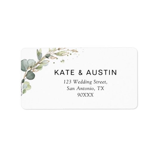 Eucalyptusadres waterverf etiket (Voorkant)