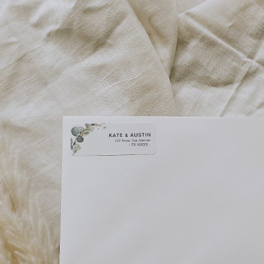 Eucalyptusadres waterverf etiket