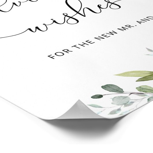 Eucalyptusadvies en wensen voor Passen getrouwd Poster (Hoek)