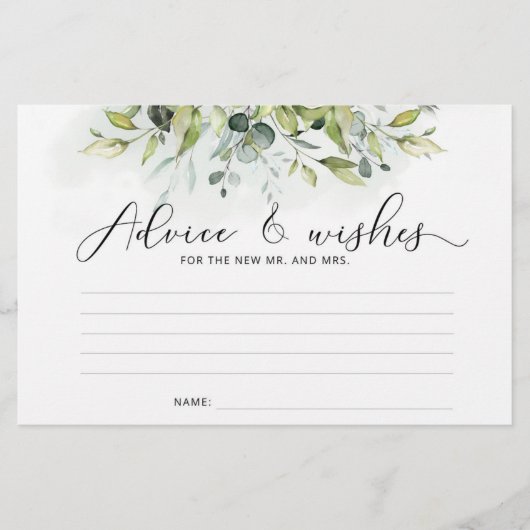 Eucalyptusadvies en wenst vrijgezellenfeest briefpapier (Voorkant)