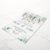 EucalyptusBaby shower Folie Uitnodiging (Gedraaid)