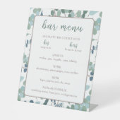 Eucalyptusbalk Reclamebord Met Voetstuk (Voorkant)