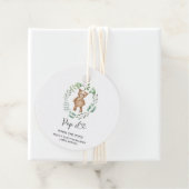 Eucalyptusbeer Pop het als ze opengaat babyshower Bedankjes Labels (In situ)