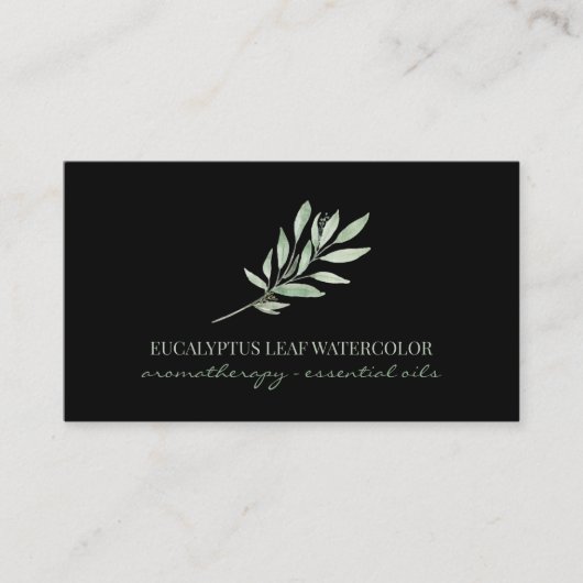 Eucalyptusblad Bloem Etherische Olie Visitekaartje (Voorkant)