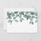 Eucalyptusblad gebladerte Moderne Trouwfeest RSVP Kaartje (Achterkant)