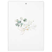 Eucalyptusblad Gouden Bladeren Klembord (Achterkant)