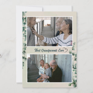 Eucalyptusblad Grootouders foto Vakantiewenskaart Aankondiging