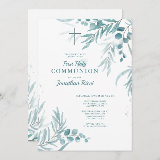 Eucalyptusblad Kaart (Voorkant / Achterkant)