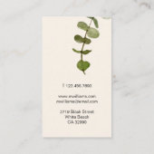 Eucalyptusblad Modern Visitekaartje (Achterkant)