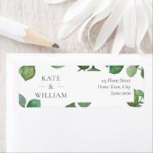 Eucalyptusbladeren adreslabel etiket (Insitu)