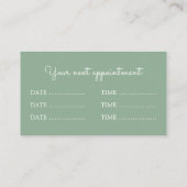 Eucalyptusbladeren Afsprakenkaartje (Achterkant)