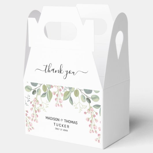 Eucalyptusbladeren Bedankdoosjes (Geopend)