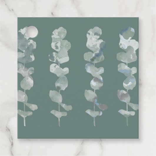 Eucalyptusbladeren Bedankjes Labels (Voorkant)