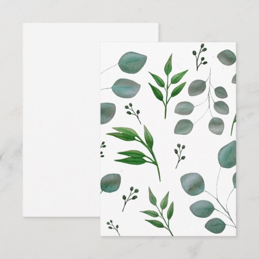 Eucalyptusbladeren Bedankkaart (Voorkant / Achterkant)