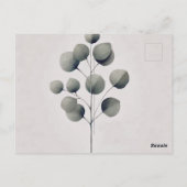 Eucalyptusbladeren Blad Kunst Trouw Bruidsfeest Briefkaart (Achterkant)