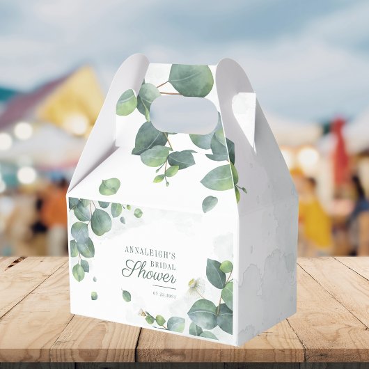 Eucalyptusbladeren Botanisch groen Bruidsmeisjesfe Bedankdoosjes