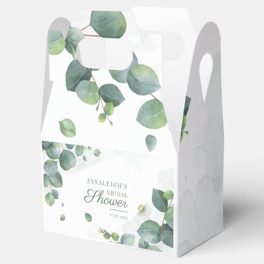 Eucalyptusbladeren Botanisch groen Huwelijksfeest Bedankdoosjes (Geopend)
