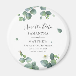 Eucalyptusbladeren Botanisch Groen Save the Date Magneet