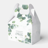 Eucalyptusbladeren Botanische Groene Bruiloftsfees Bedankdoosjes (Voorkant Zijde)